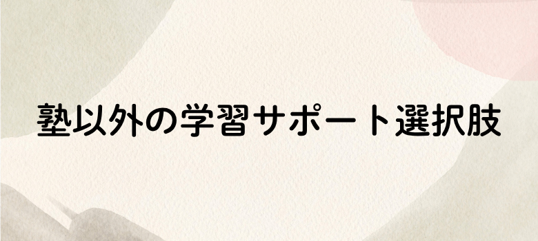 塾以外の学習サポート